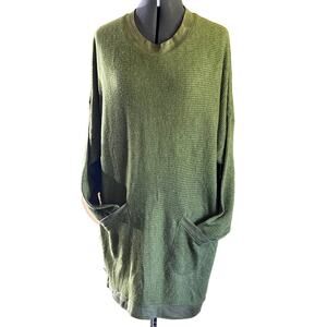 Altar'd State Indie Womens Med. Loose Fit Long Sleeve Pocket Stretch Knit Dress